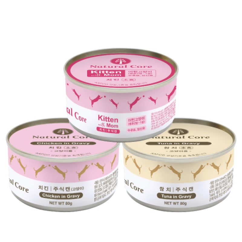韓國 NATURAL CORE 自然核心主食罐80g-隨機口味24罐/箱