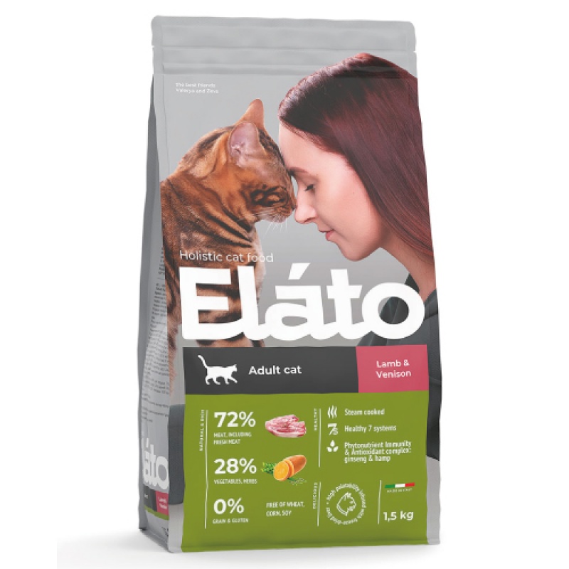 Elato 杜莎 天然無穀寵糧 成貓低敏配方-嫩羊野鹿 1.5kg