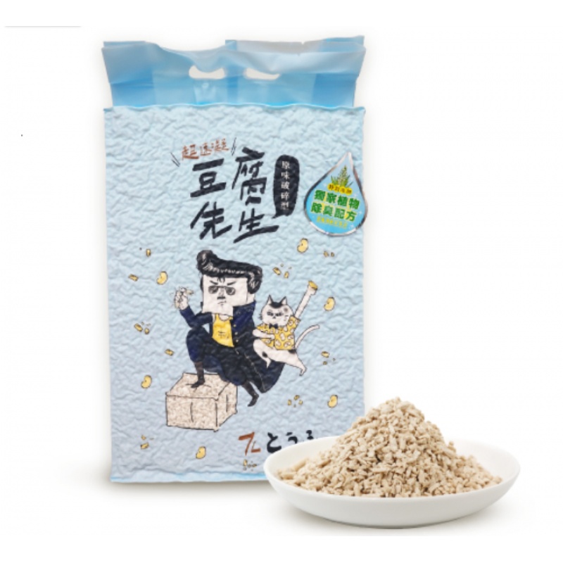 豆腐先生 仿礦型豆腐貓砂-原味 7L (添加植物消臭配方)