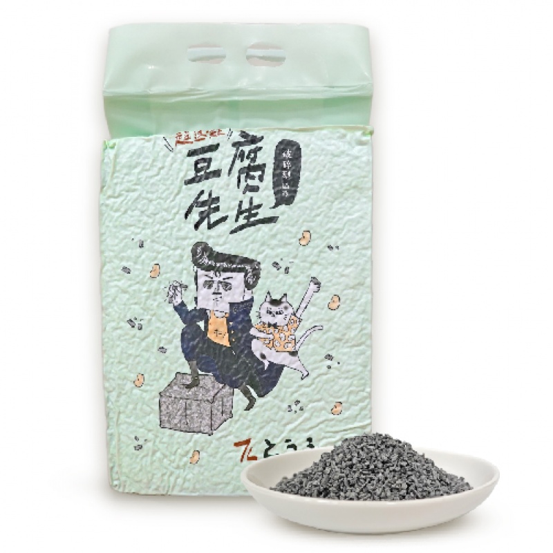豆腐先生 仿礦型豆腐貓砂-活性碳 7L (添加植物消臭配方)
